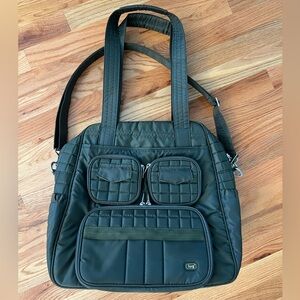 Lug Puddle Jumper Overnight Tote Quilted Carry On Gym Bag Travel Bag Olive Green